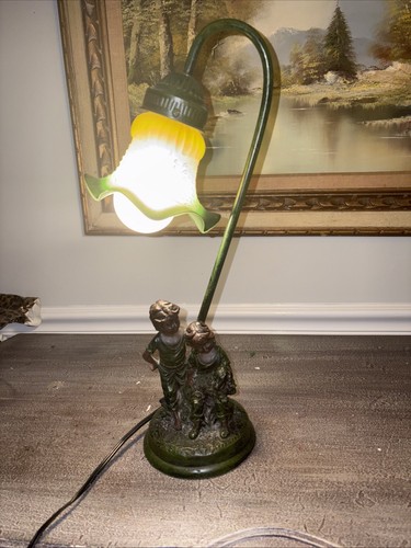 Vintage table lamp with - table, glass