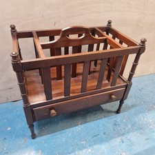 Reproduction Mahogany Canterbury Magazine/Paper Rack - Great Condition - (#1044)