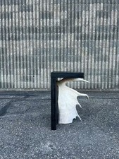 Stag T Stool/Nightstand Custom Handmade With Plywood & Alaskan Moose Antler