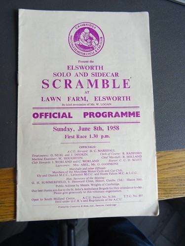 Solo and sidecar scramble - and,
