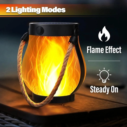 Solar flame lantern usb - flame,