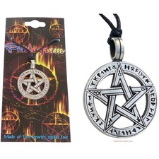 Pagan Pentagram Runes Necklace