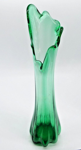Vintage green hand blown - ,