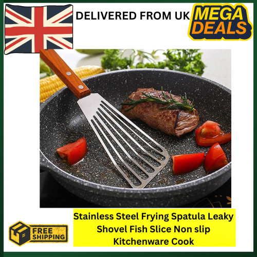 Stainless steel frying spatula - stainless,