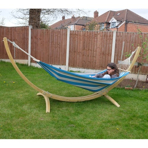 Blue white garden - blue, swing
