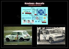 1/32 Scale Decals for  Scalextric Mini 1275GT - David Preece