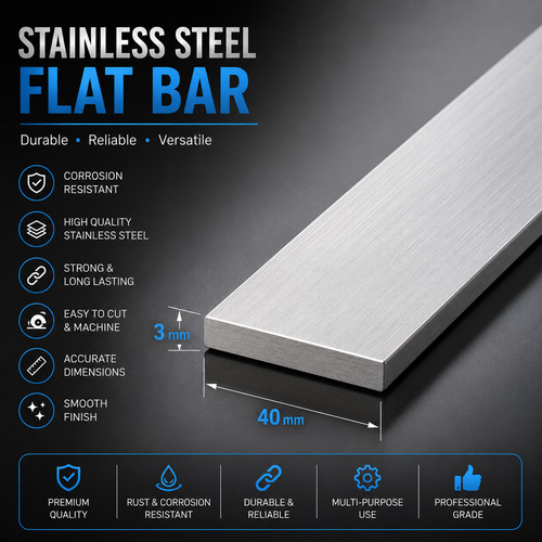 Stainless steel flat bar - stainless, grade