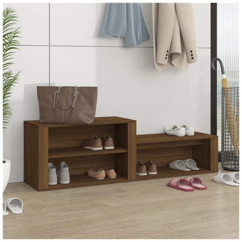 Shoe cabinet brown oak - cabinet,