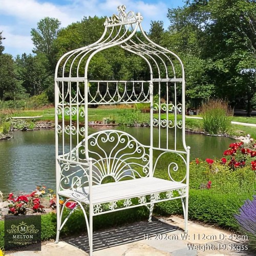Vintage cream arbour garden - vintage,