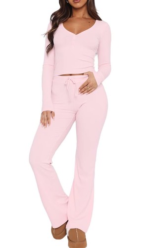 Lacozy piece neck pj set - 2,