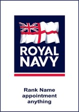 Royal Navy metal wall plaque / door sign personalised