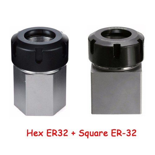 Hex square collet chuck - er-32, hex+square