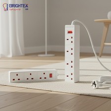 4 & 3 Gang Extension Lead 2m