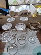 set of 6 gold coloured wine goblets