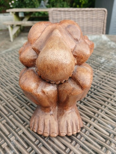 Weeping wood buddha sculpture - wood,