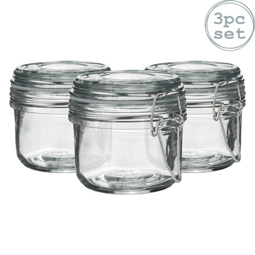 Glass storage jars airtight - glass,