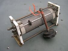 LARGE VARIABLE INDUCTOR , RESISTOR, PORCELAIN, BRASS AND BAKELITE, EARLY RADIO ?