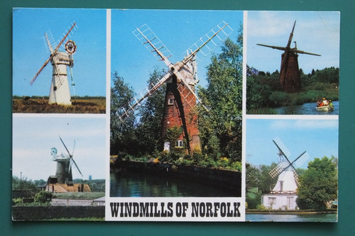 Vintage norfolk windmills old - vintage,