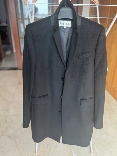 Reiss mens black - crombie, wool