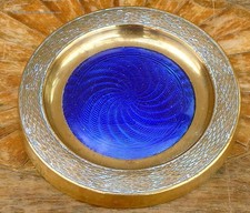 Art Deco bronze enamel dish