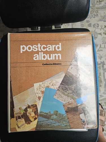 Postcard album containing - album,