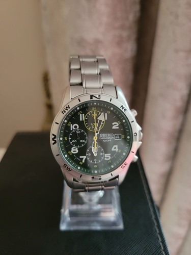 Seiko chronograph 100m mens - chronograph,