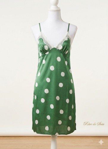 Sexy green polka dot - green,