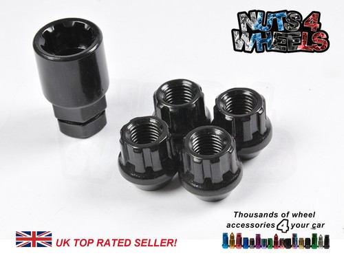Black locking wheel - 4, nuts