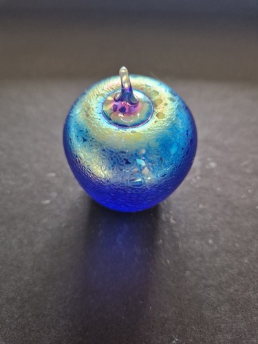 Heron glass small azure blue - glass.,