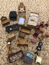 Vintage Wooden Dolls House Unbranded Furniture Bundle