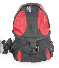 Tamrac Camera Backpack Red Black SAS Padded Bag No Dividers