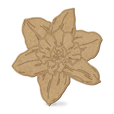 Daffodil flower mdf shape - daffodil,