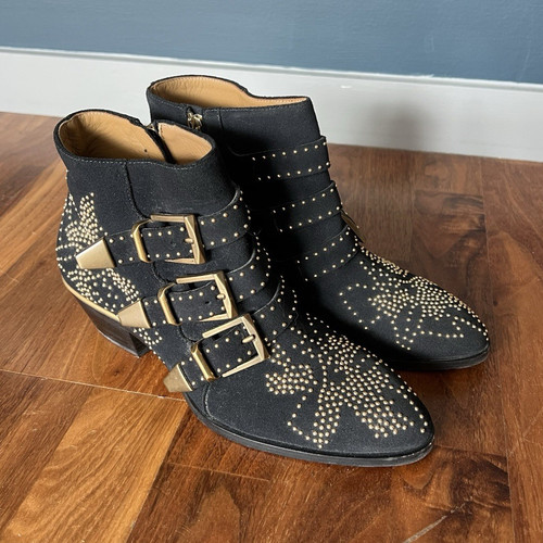 Chloé susanna black suede - chloé,