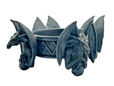 Gothic Dragon Candle Holder Candelabra Gargoyle Incense Resin Bowl C43 G372