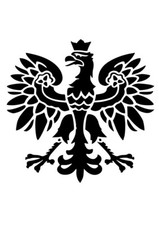 Polskie Godło/Polish Eagle/Vinyl Sticker/White/Black/8 cm x 8 cm 