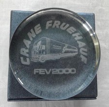 SOLID CLEAR GLASS PAPERWEIGHT