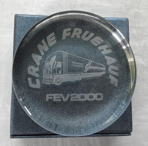 Solid clear glass paperweight - solid,