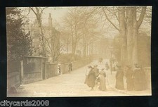 LEVENSHULME Lancashire  Burnage Lane people going for walk / cyclist / cart   RP