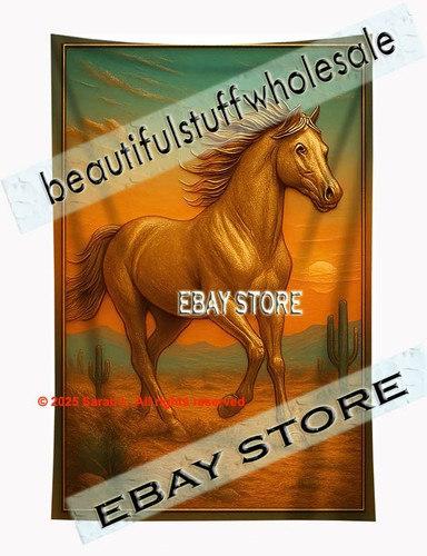 Horse desert tapestry western - horse,