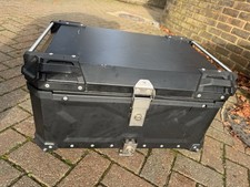 65L Motorcycle Rear Top Box Black Aluminium Alloy Tail Carrier Tool Luggage Case