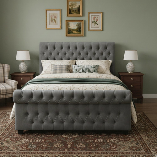 Bespoke sleigh bed - bespoke, teddy