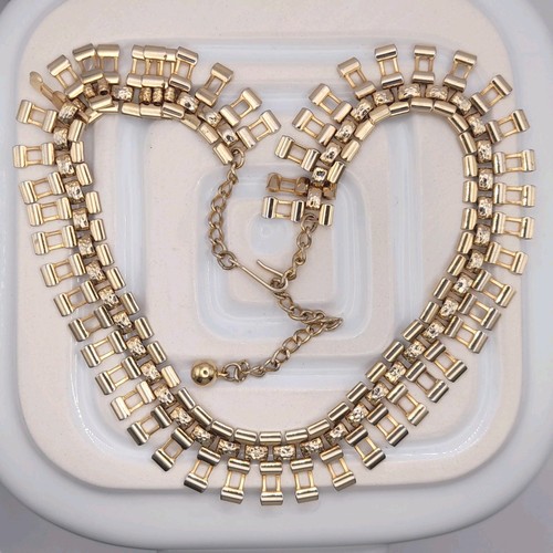 Vintage modernist gold tone - vintage,