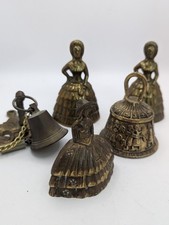 Vintage Solid Brass Decorative Crinoline Lady Bells & Peerage Bell A100 P962
