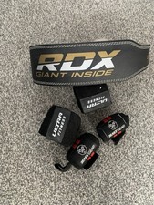 Weightlifting Belt, Wrist Straps And Compression Knee Wraps