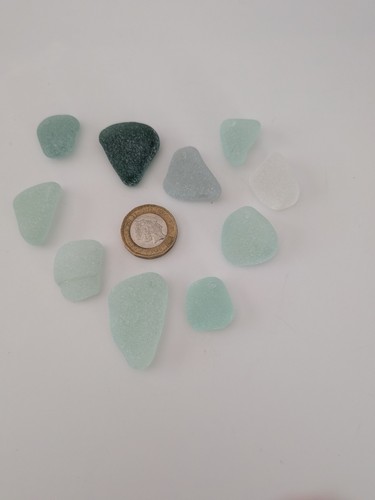 Top drilled sea glass - drilled,