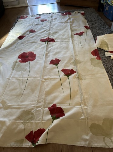 Pair poppy curtains - a, of