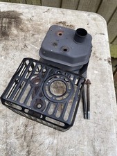 Exhaust & Heat Shield From A 2016 Frisky Fox 20 Plus Rotary Petrol Mower (90)