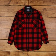 Vintage Pendleton Check Shirt Button M USA Made 70s Buffalo Mens Long Sleeve