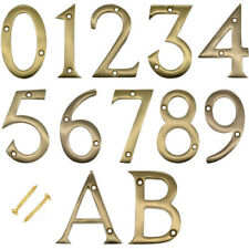 Brass Door Numbers & Letters 3" ( 75 mm ) Polished Solid | House Flat Apartment