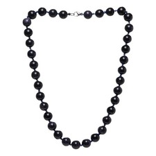Women's Handmade Natural 12mm Beaded Gemstone Necklace - Gemstone Options